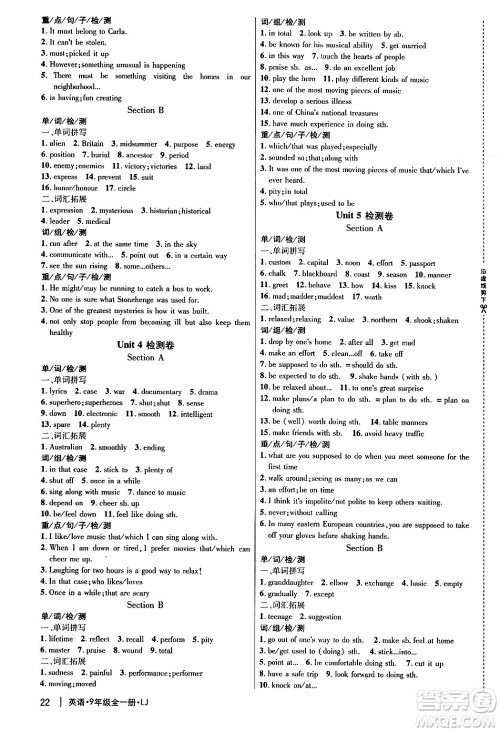 延边大学出版社2024年春细解巧练九年级英语下册鲁教版答案