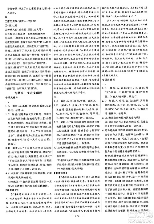 延边大学出版社2024年春细解巧练九年级语文下册人教版答案