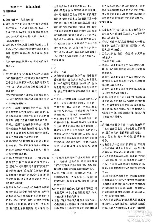 延边大学出版社2024年春细解巧练九年级语文下册人教版答案