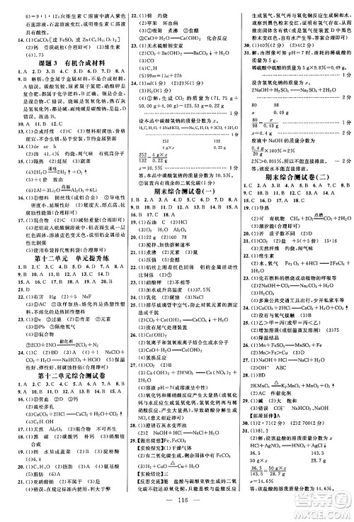 延边大学出版社2024年春细解巧练九年级化学下册人教版答案 延边大学出版社2024年春细解巧练九年级化学下册人教版答案