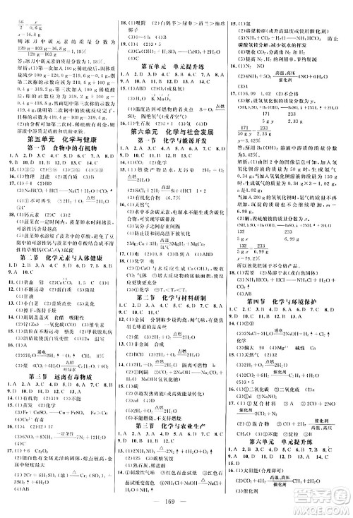延边大学出版社2024年春细解巧练九年级化学下册鲁教版答案 延边大学出版社2024年春细解巧练九年级化学下册鲁教版答案