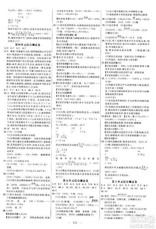 延边大学出版社2024年春细解巧练九年级化学下册鲁教版答案 延边大学出版社2024年春细解巧练九年级化学下册鲁教版答案