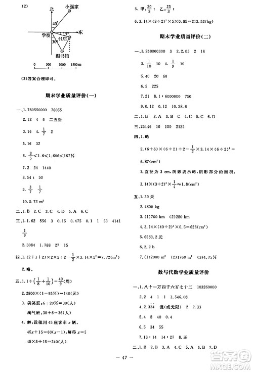 北京师范大学出版社2024年春新课标同步单元练习六年级数学下册北师大版答案 北京师范大学出版社2024年春新课标同步单元练习六年级数学下册北师大版答案