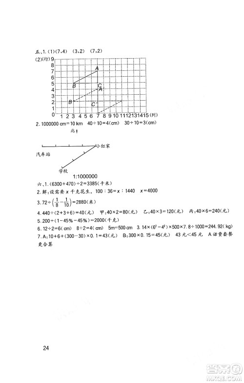 四川教育出版社2024年春新课标小学生学习实践园地六年级数学下册西师大版答案 四川教育出版社2024年春新课标小学生学习实践园地六年级数学下册西师大版答案