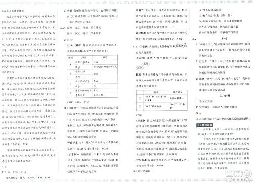 江西人民出版社2024年春王朝霞培优100分五年级语文下册人教版答案 江西人民出版社2024年春王朝霞培优100分五年级语文下册人教版答案