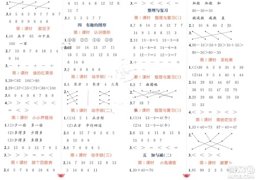 新疆青少年出版社2024年春原创新课堂一年级数学下册北师大版参考答案 新疆青少年出版社2024年春原创新课堂一年级数学下册北师大版参考答案