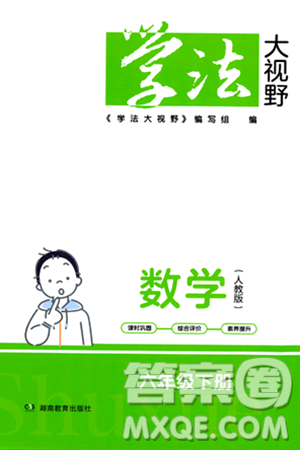 湖南教育出版社2024年春学法大视野六年级数学下册人教版答案
