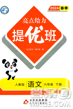 北京教育出版社2024年春亮点给力提优班六年级语文下册江苏版答案