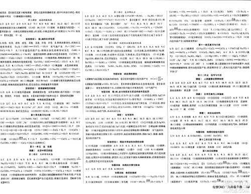 安徽师范大学出版社2024年春课时夺冠九年级化学下册人教版答案