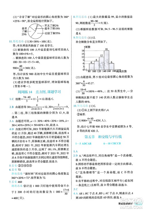 西安出版社2024年春53初中全优卷七年级数学下册人教版答案