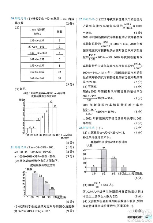 西安出版社2024年春53初中全优卷七年级数学下册人教版答案 西安出版社2024年春53初中全优卷七年级数学下册人教版答案