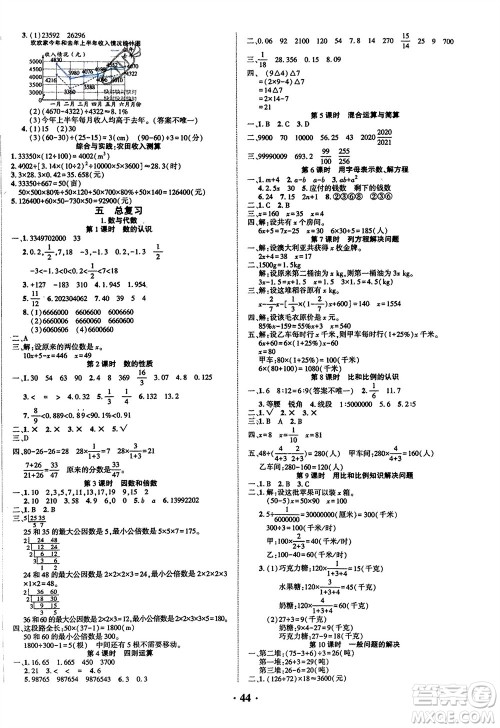 吉林教育出版社2024年春一对一同步精练测评六年级数学下册西师版参考答案 吉林教育出版社2024年春一对一同步精练测评六年级数学下册西师版参考答案