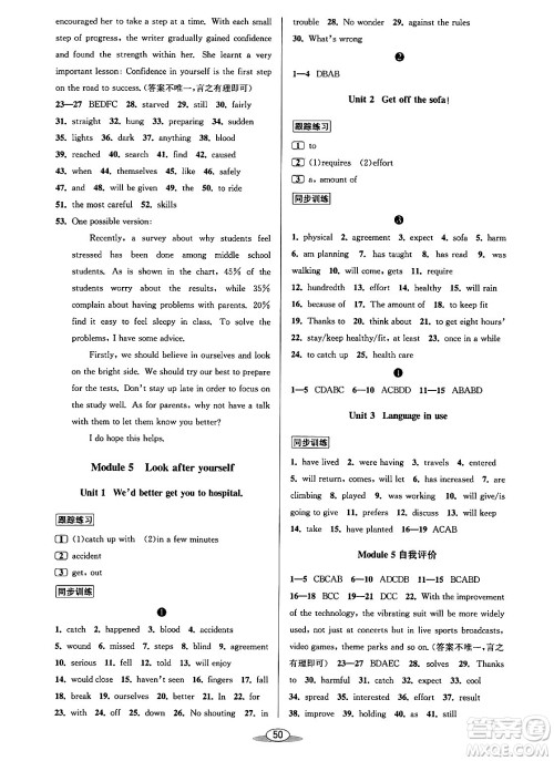 北京教育出版社2024年春教与学课程同步讲练九年级英语全一册外研版答案