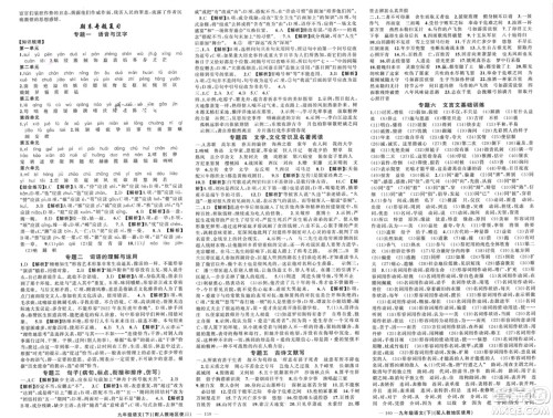 新疆青少年出版社2024年春原创新课堂九年级语文下册人教版参考答案