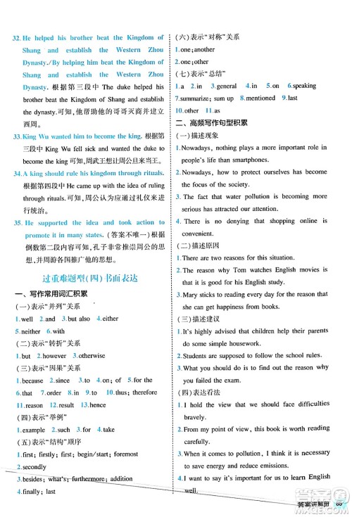 西安出版社2024年春53初中全优卷九年级英语全一册人教版答案 西安出版社2024年春53初中全优卷九年级英语全一册人教版答案