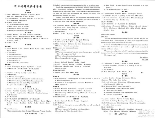 新疆青少年出版社2024年春原创新课堂九年级英语下册人教版河南专版参考答案 新疆青少年出版社2024年春原创新课堂九年级英语下册人教版河南专版参考答案