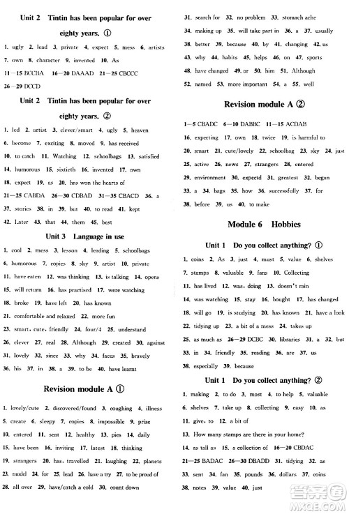 浙江教育出版社2024年春自主高效练八年级英语下册外研版答案 浙江教育出版社2024年春自主高效练八年级英语下册外研版答案