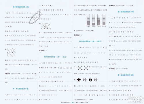 北方妇女儿童出版社2024年春金色课堂同步跟踪大试卷二年级数学下册人教版参考答案