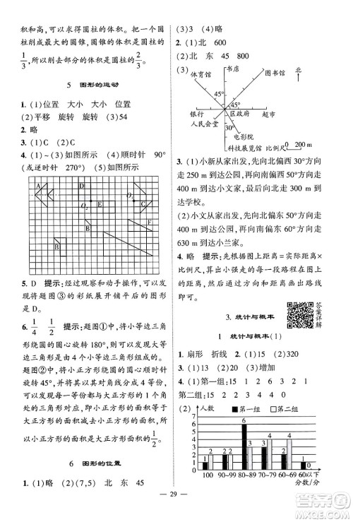河海大学出版社2024年春经纶学霸4星学霸提高班六年级数学下册人教版答案