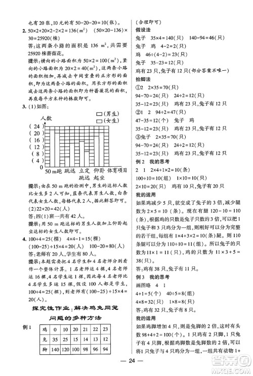 河海大学出版社2024年春经纶学霸4星学霸提高班四年级数学下册人教版答案 河海大学出版社2024年春经纶学霸4星学霸提高班四年级数学下册人教版答案