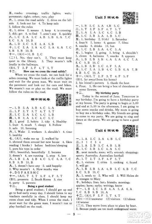 河海大学出版社2024年春经纶学霸4星学霸提高班六年级英语下册江苏版答案