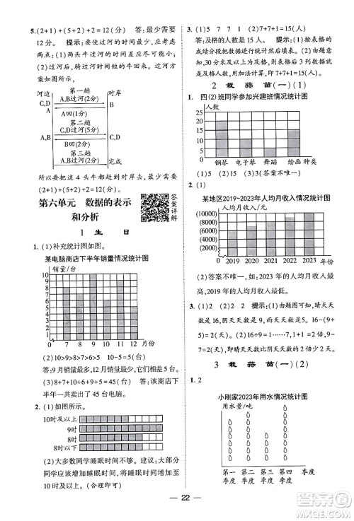 河海大学出版社2024年春经纶学霸4星学霸提高班四年级数学下册北师大版答案