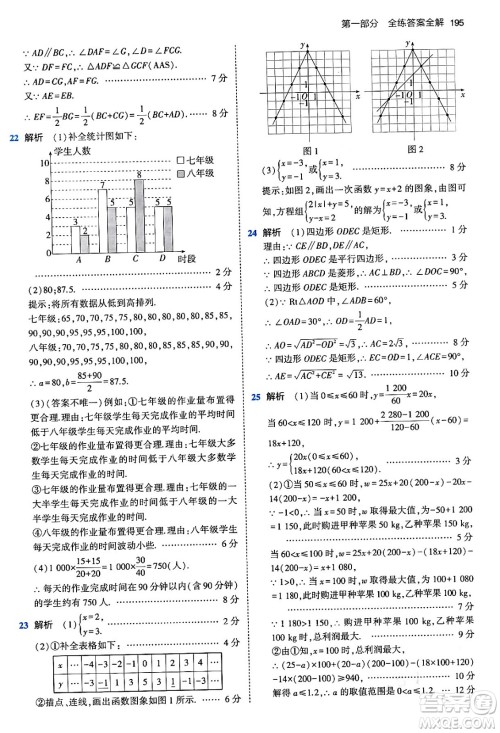 首都师范大学出版社2024年春初中同步5年中考3年模拟八年级数学下册人教版答案