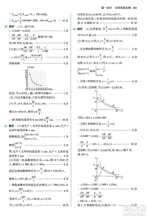 首都师范大学出版社2024年春初中同步5年中考3年模拟九年级数学下册人教版答案 首都师范大学出版社2024年春初中同步5年中考3年模拟九年级数学下册人教版答案