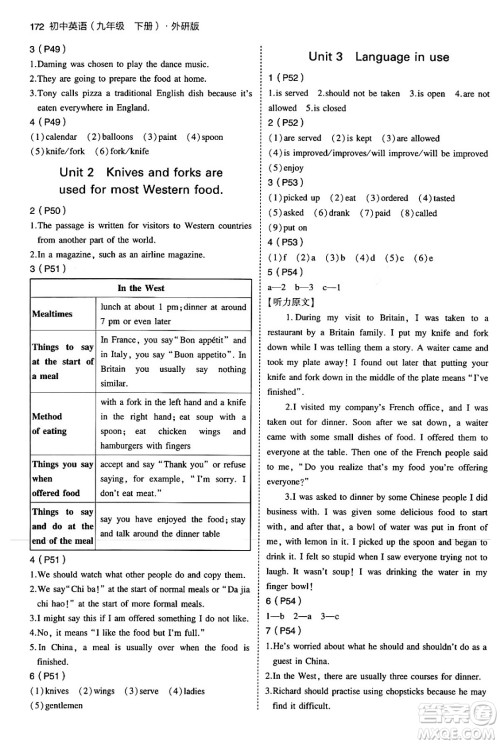 首都师范大学出版社2024年春初中同步5年中考3年模拟九年级英语下册外研版答案 首都师范大学出版社2024年春初中同步5年中考3年模拟九年级英语下册外研版答案