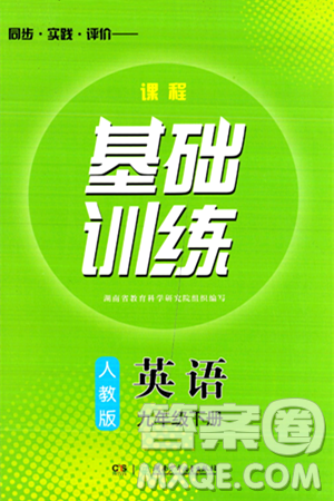 湖南少年儿童出版社2024年春同步实践评价课程基础训练九年级英语下册人教版答案
