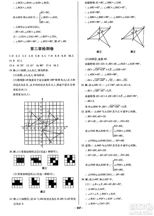 青岛出版社2024年春新课堂学习与探究八年级数学下册通用版答案