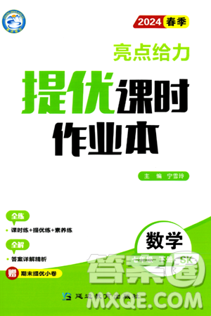 北京教育出版社2024年春亮点给力提优课时作业本七年级数学下册苏科版答案 北京教育出版社2024年春亮点给力提优课时作业本七年级数学下册苏科版答案