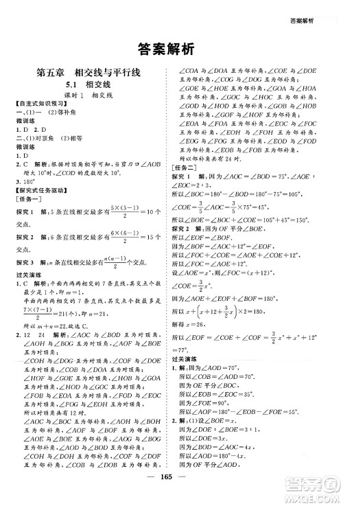 海南出版社2024年春新课程同步练习册七年级数学下册人教版答案