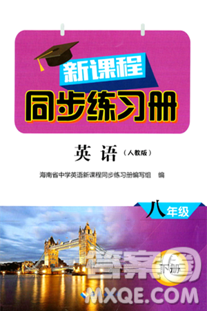 海南出版社2024年春新课程同步练习册八年级英语下册人教版答案