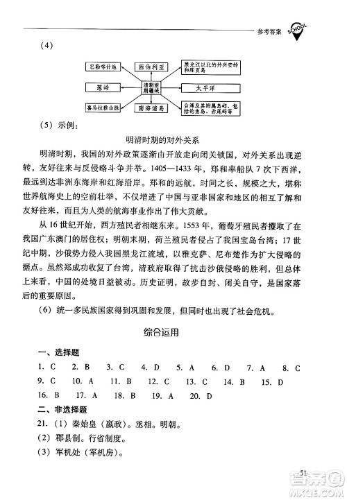 山西教育出版社2024年春新课程问题解决导学方案七年级历史下册人教版答案 山西教育出版社2024年春新课程问题解决导学方案七年级历史下册人教版答案