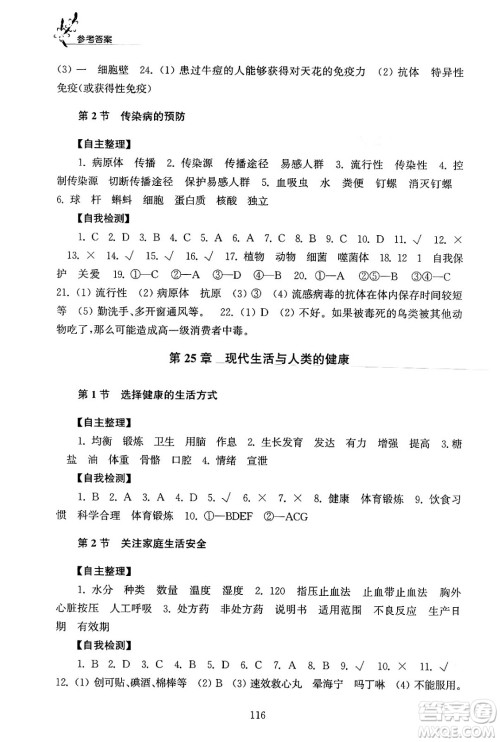 江苏凤凰教育出版社2024年春学习与评价八年级生物下册苏科版答案 江苏凤凰教育出版社2024年春学习与评价八年级生物下册苏科版答案