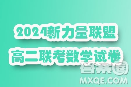 浙江温州新力量联盟2024年高二下学期4月期中考试数学试题答案