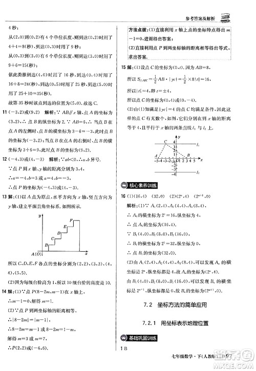 北京教育出版社2024年春1+1轻巧夺冠优化训练七年级数学下册人教版答案