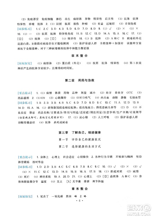 福建人民出版社2024年春顶尖课课练八年级生物下册人教版答案 福建人民出版社2024年春顶尖课课练八年级生物下册人教版答案