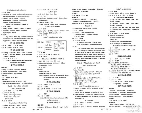 延边大学出版社2024年春金版学练优五年级英语下册人教PEP版答案