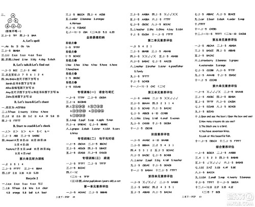 延边大学出版社2024年春金版学练优三年级英语下册人教PEP版答案 延边大学出版社2024年春金版学练优三年级英语下册人教PEP版答案