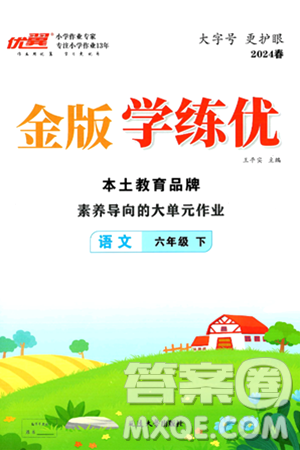 延边大学出版社2024年春金版学练优六年级语文下册通用版答案 延边大学出版社2024年春金版学练优六年级语文下册通用版答案