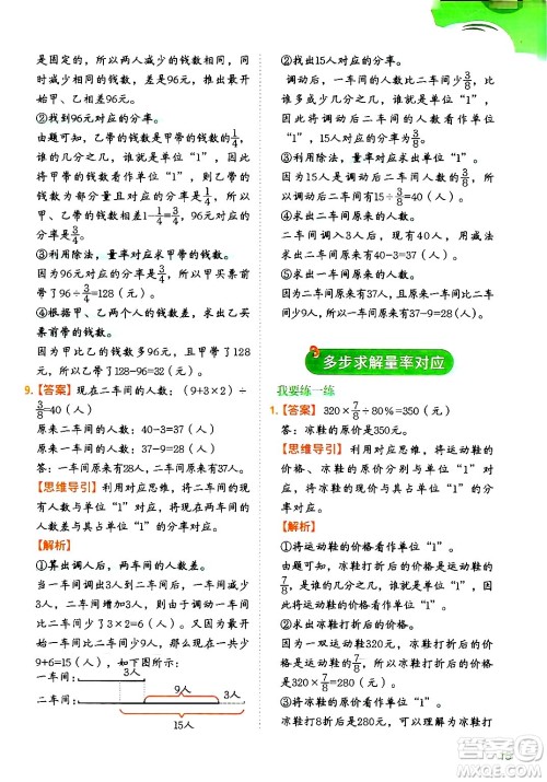 二十一世纪出版社集团2024年春数学思维训练六年级数学下册通用版答案 二十一世纪出版社集团2024年春数学思维训练六年级数学下册通用版答案