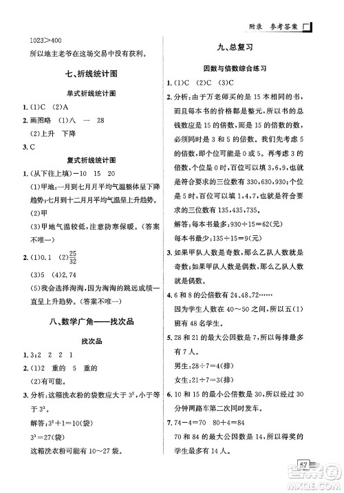 龙门书局2024年春黄冈小状元解决问题天天练五年级数学下册人教版答案 龙门书局2024年春黄冈小状元解决问题天天练五年级数学下册人教版答案