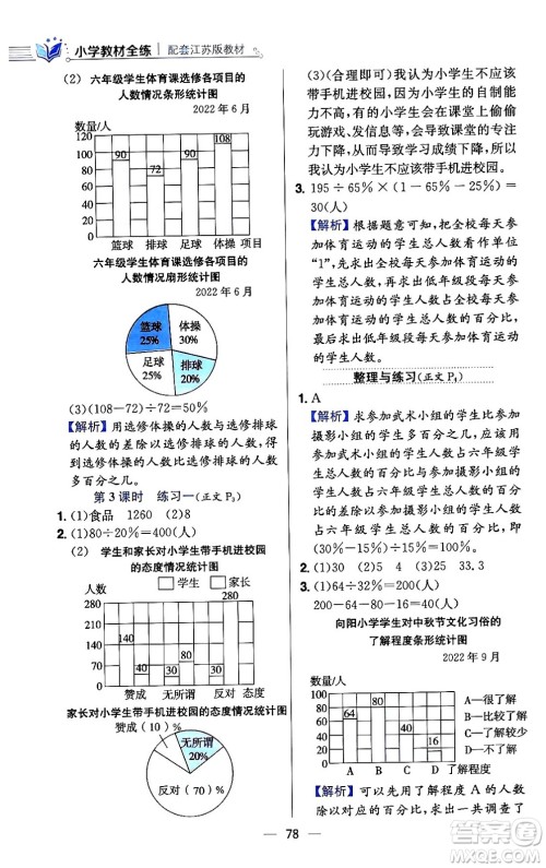 陕西人民教育出版社2024年春小学教材全练六年级数学下册江苏版答案 陕西人民教育出版社2024年春小学教材全练六年级数学下册江苏版答案