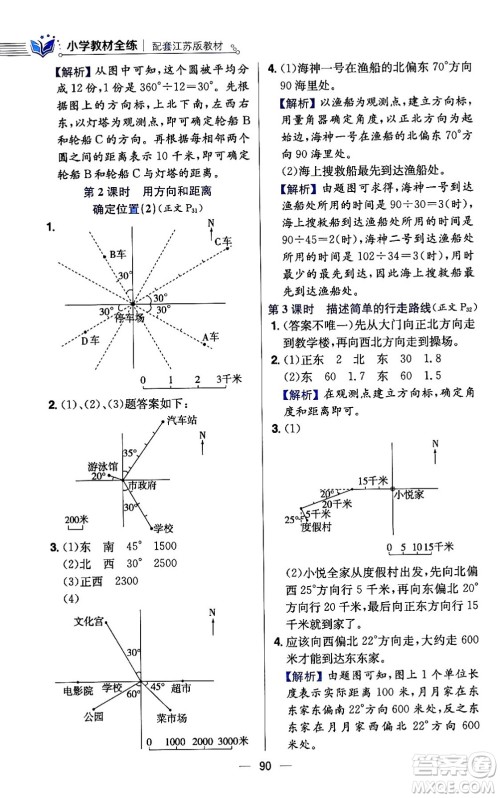 陕西人民教育出版社2024年春小学教材全练六年级数学下册江苏版答案 陕西人民教育出版社2024年春小学教材全练六年级数学下册江苏版答案