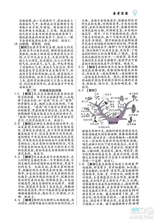 西安出版社2024年春课课练同步训练八年级生物下册人教版答案 西安出版社2024年春课课练同步训练八年级生物下册人教版答案
