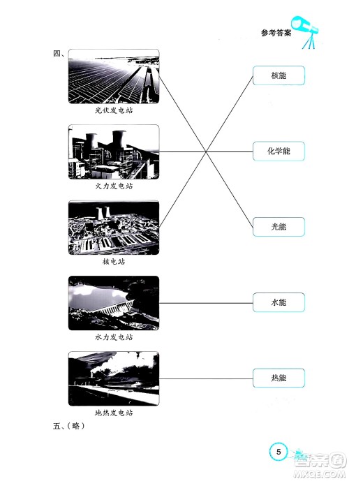 湖北教育出版社2024年春长江作业本课堂作业五年级科学下册人教鄂教版答案