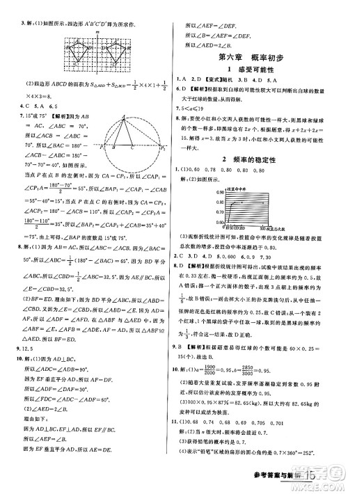 延边大学出版社2024年春品至教育一线课堂七年级数学下册北师大版答案