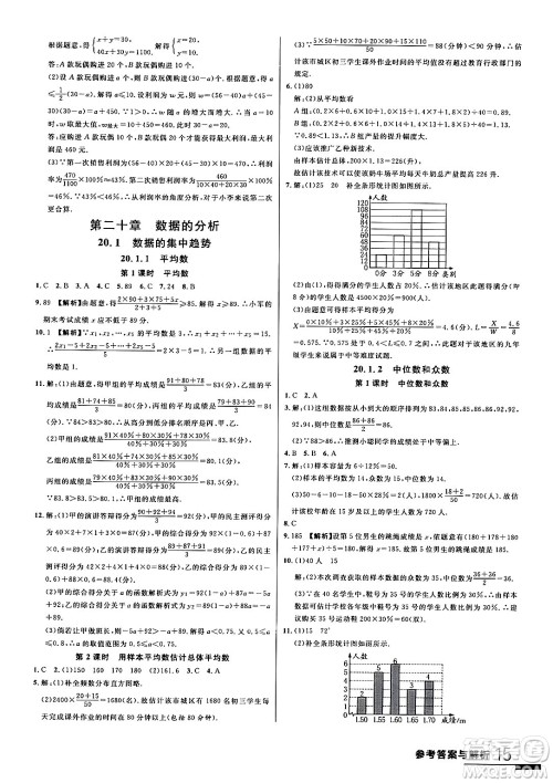 延边大学出版社2024年春品至教育一线课堂八年级数学下册人教版答案